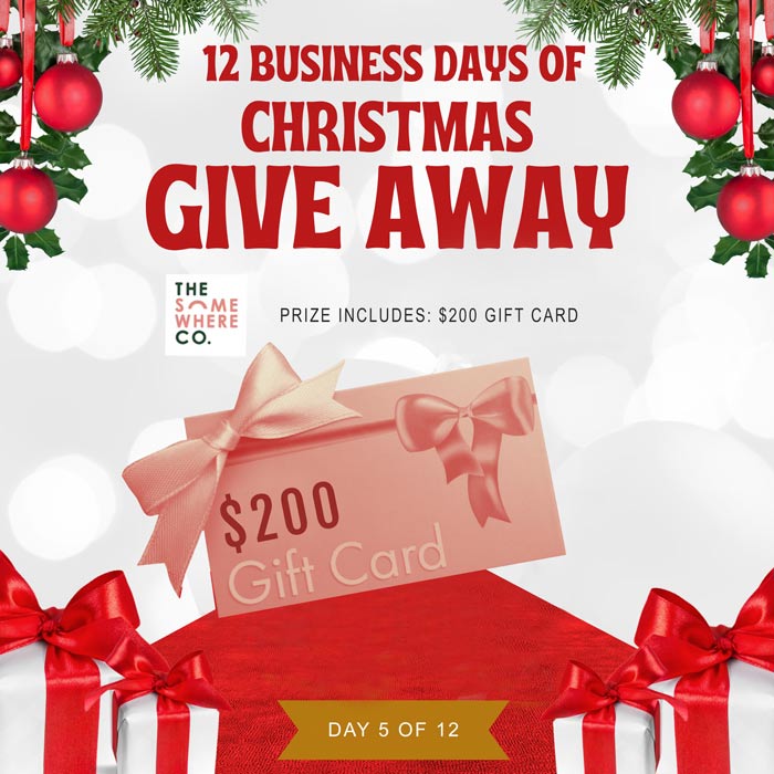 Christmas giveaway voucher the somewhere co. Win a $2000 gift card