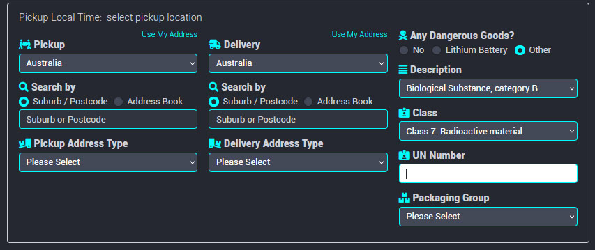 Adding a UN number to a Dangerous Goods shipment booked through One World Courier Freight Portal. Essential details are critical when shipping Dangerous Goods. These details form part of the MSDS.