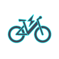 Electric bicycles shipping icon