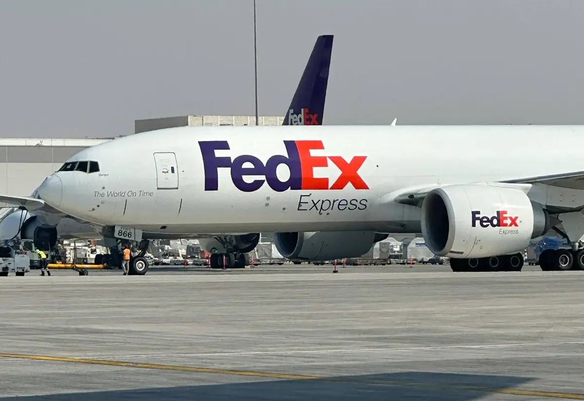 FedEx Aeroplane at airport 
